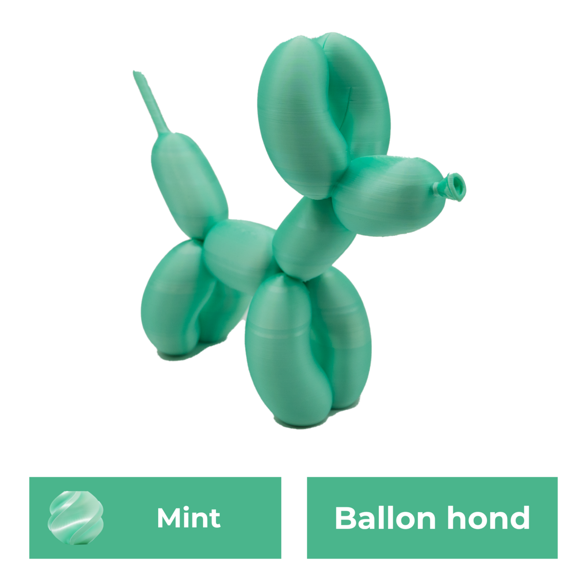 Ballon hond beeldje 20 cm zwart