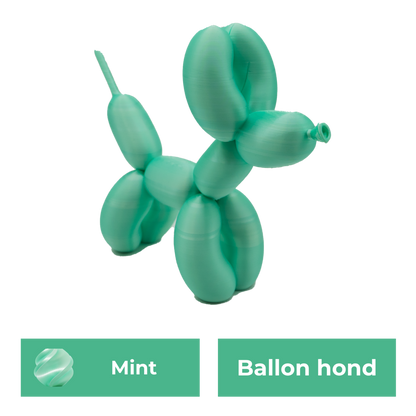Ballon hond beeldje 20 cm zwart