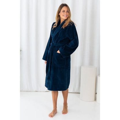Teddybadjas donker denim