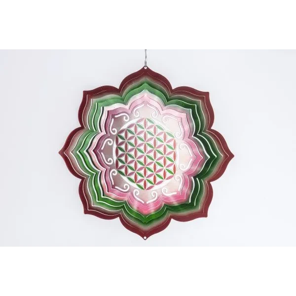 Windspinner, Spin Art, Stainless Steel, Flower Of Life, 12FOL300, Ø30cm