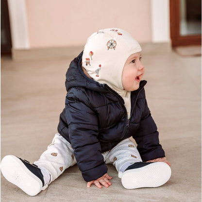 Alma jersey elephant hoodie-Cream - Circus