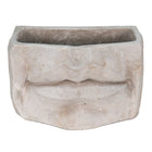 Bloempot mond 21x13x14 cm grijs beton
