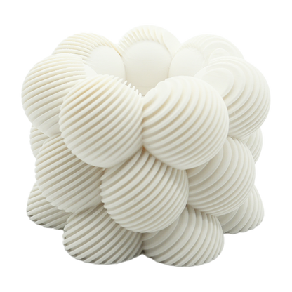 LED Tealight Holder Bubble Slanted Striped - 3D Printed - Sustainable PLA - Suitable for LED Tealights