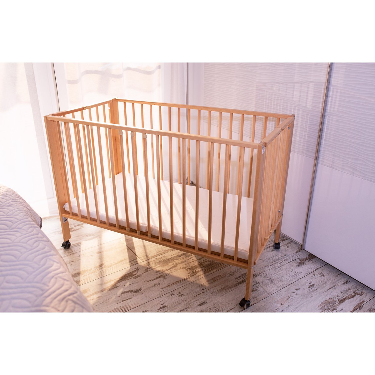 tiSsi reisbed opklapbed 120x60 cm beukenhout