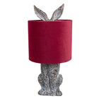 Table Lamp Rabbit Ø 20x43 cm Brown Red Polyresin Desk Lamp