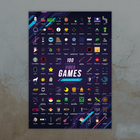 Krasposter top 100 videogames 42x59.4 cm