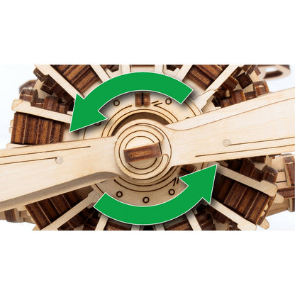 Houten modelbouwpakket vliegtuig 346 onderdelen 42x28,7x15,4 cm