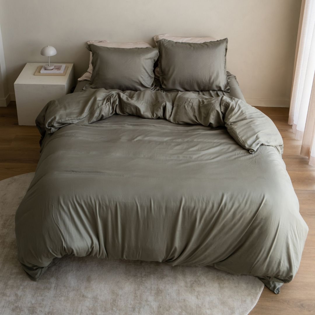 Dekbedovertrek TENCEL™ Lyocell olijfgroen