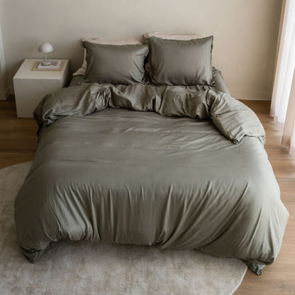 Dekbedovertrek TENCEL™ Lyocell olijfgroen