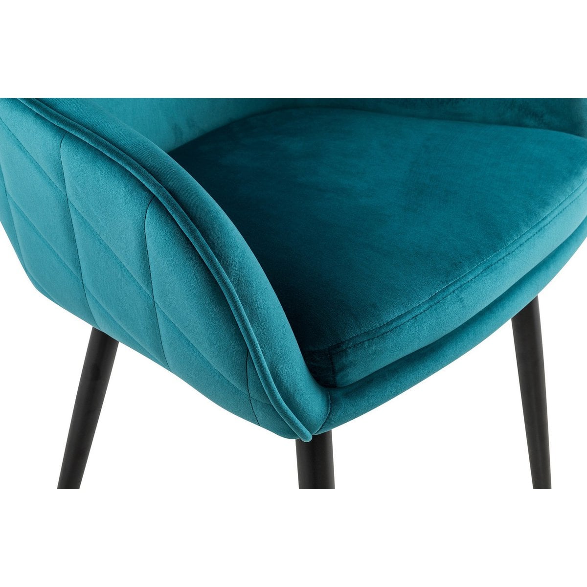 Dining chair turquoise velvet