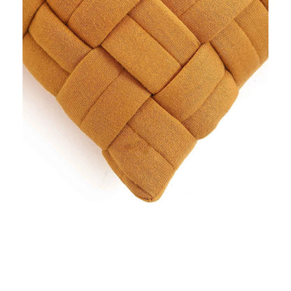 Kussenhoes 30x50 cm mosterdgeel katoen