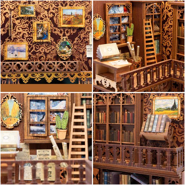 Booknook doe-het-zelf 18x11x23 cm hout