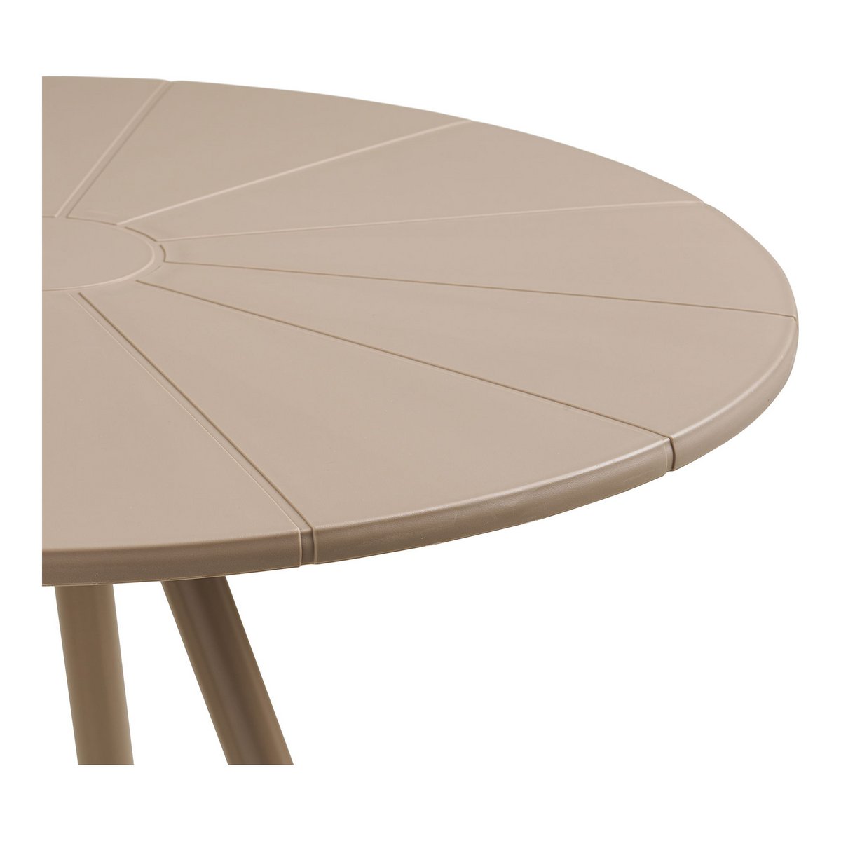Bistrotafel ø70x73,5 cm polypropyleen staal taupe