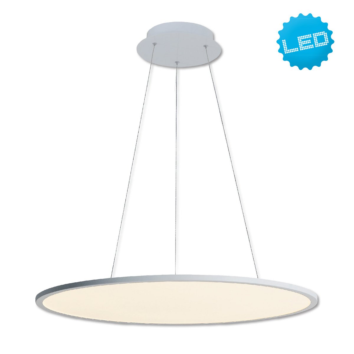 Led hanglamp Discus 88,8x88,8x150 cm metaal glas