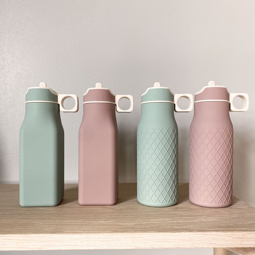 Isa drinkfles 400 ml siliconen woodrose