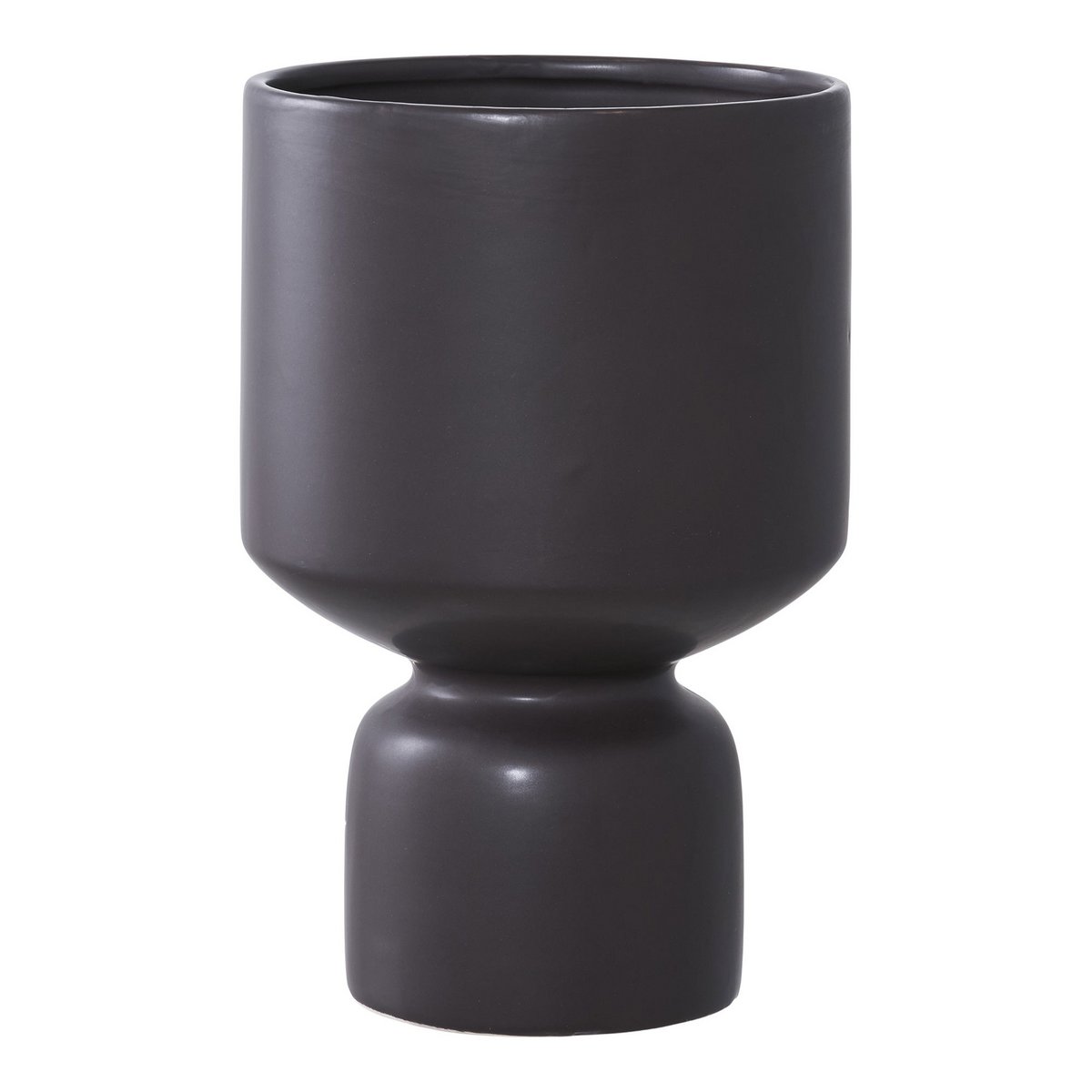 Bloempot keramiek ø15x23,5 cm zwart