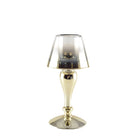 Kandelaar staand goud glas 12.5x12.5x25 cm