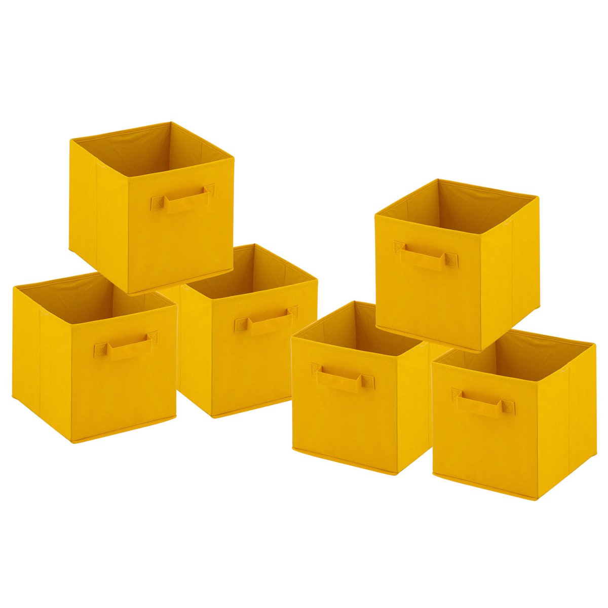 Opbergboxen 26x26x26 cm set van 6 polypropyleen