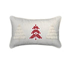 Kussenhoes kerst 30x50 cm crème rood