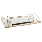 Gold Model Rectangular Tray For Home Decoration Aulica