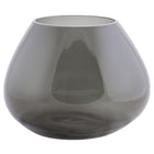 Vaas glas grijs bolvorm 32 cm