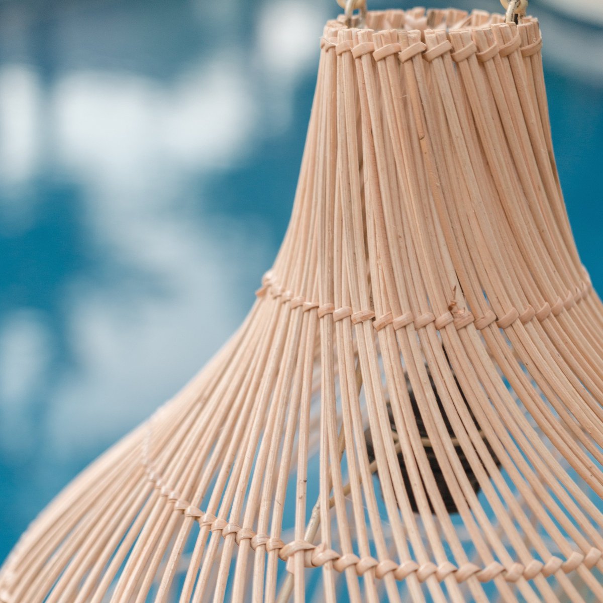 Rotanlamp Kenari Boho Hanglamp Met Warme Patronen Licht