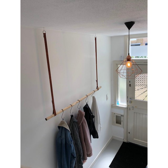 Lederen kapstok hangers