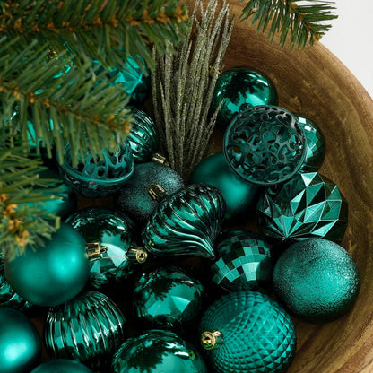 Christmas baubles set Dark green