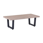 Salontafel 120x60x40 cm zwart sledonderstel Sonoma eiken