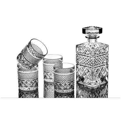Whiskey karaf met glazen en koelstenen set