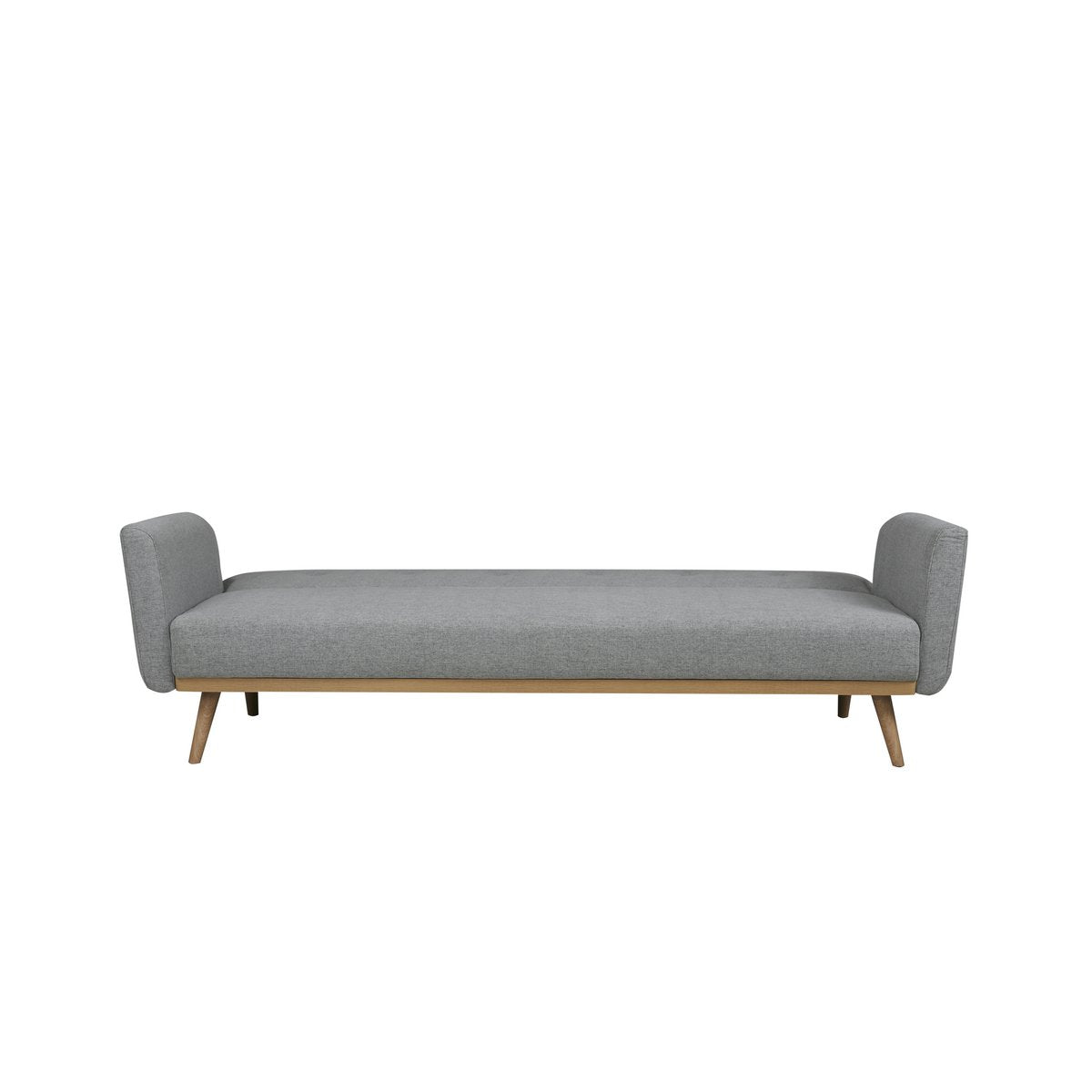 Slaapbank 3-zits 190x111 cm grijs massief berkenhout