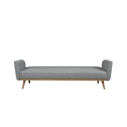 Slaapbank 3-zits 190x111 cm grijs massief berkenhout