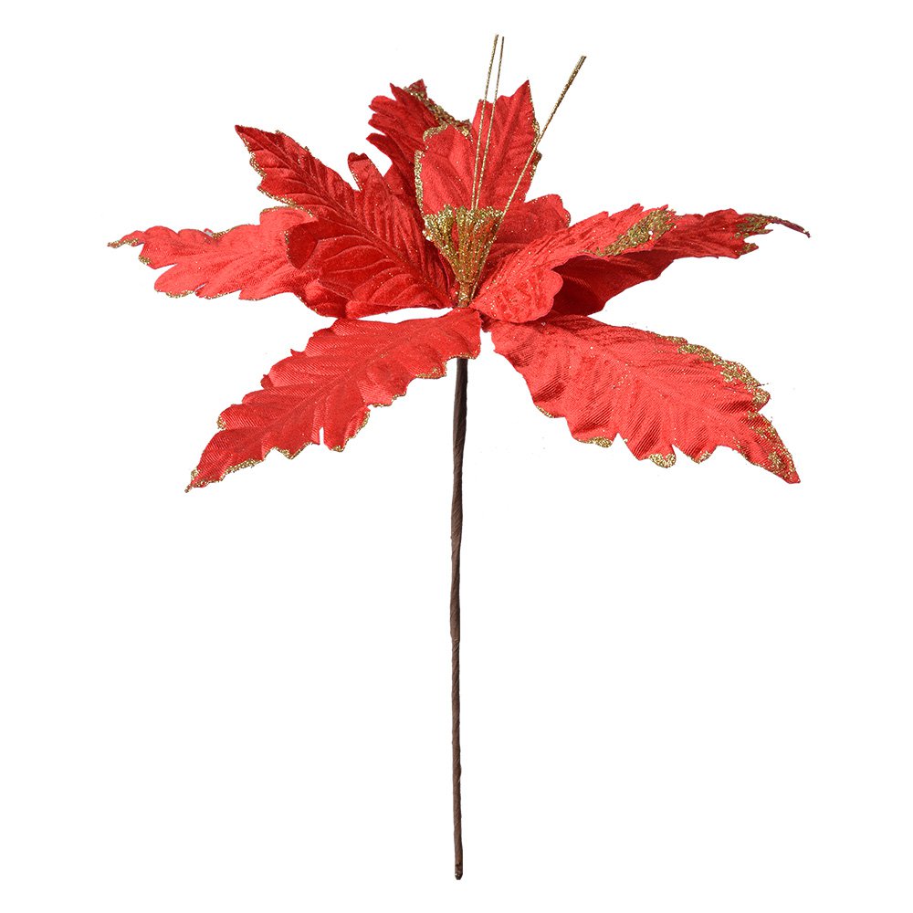 Kunstplant Kerstster Ø 34x48 cm rood