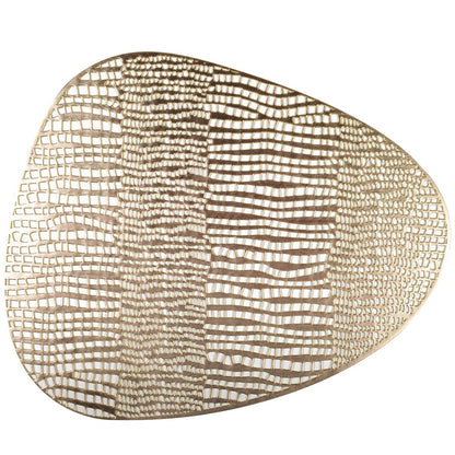 Driehoeksplaat 40,5x34 cm goud plastic