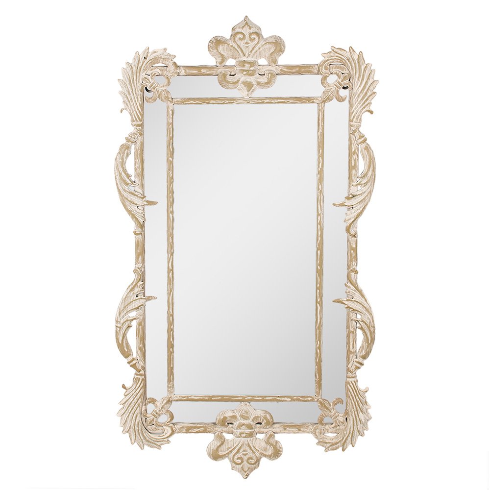 Wandspiegel 45x3x81 cm beige MDF