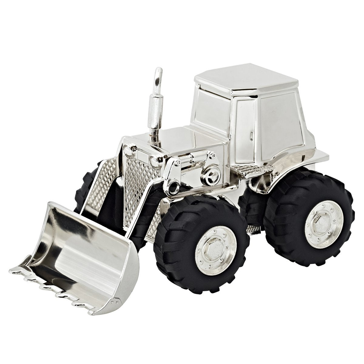 Spaarpot tractor verzilverd 14x9x8 cm