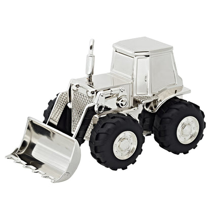 Spaarpot tractor verzilverd 14x9x8 cm