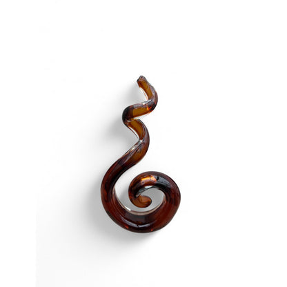 Glasobject muzieksleutel 28x15x2 cm