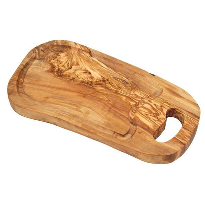 Steakplank olijfhout 36-39 cm met sapgroef