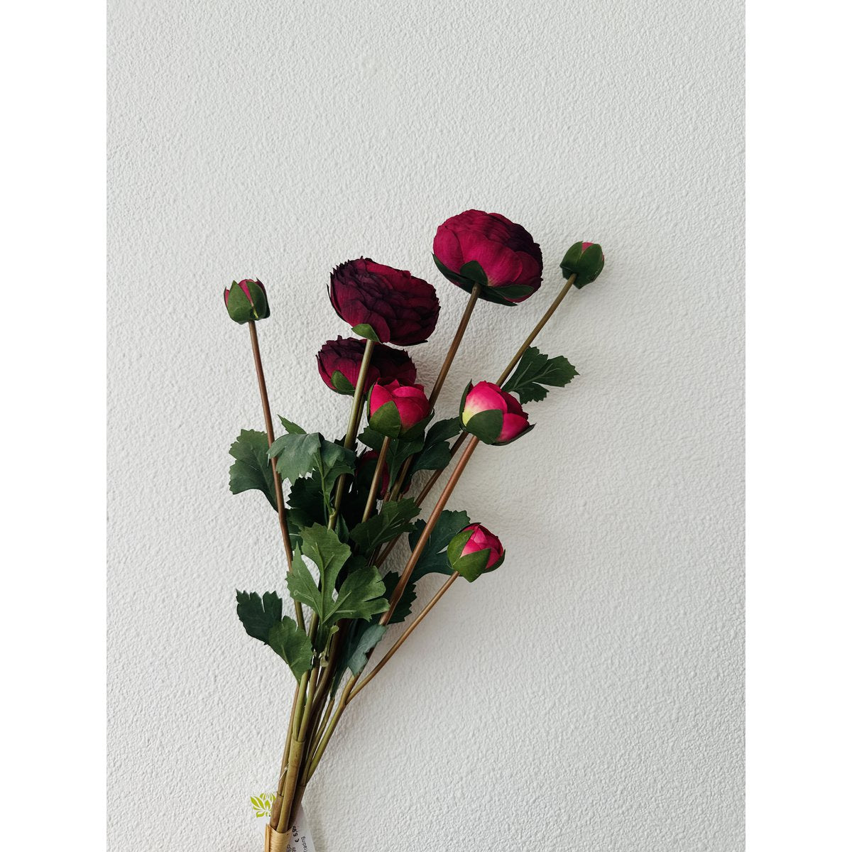 Kunstbloemen boeket 9 stengels roze 55 cm