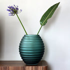 Vaas Chinko satin green 33x29 cm mondgeblazen glas