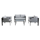 Modern Outdoor Seating Group with Two-Seater Sofa and Two Armchairs