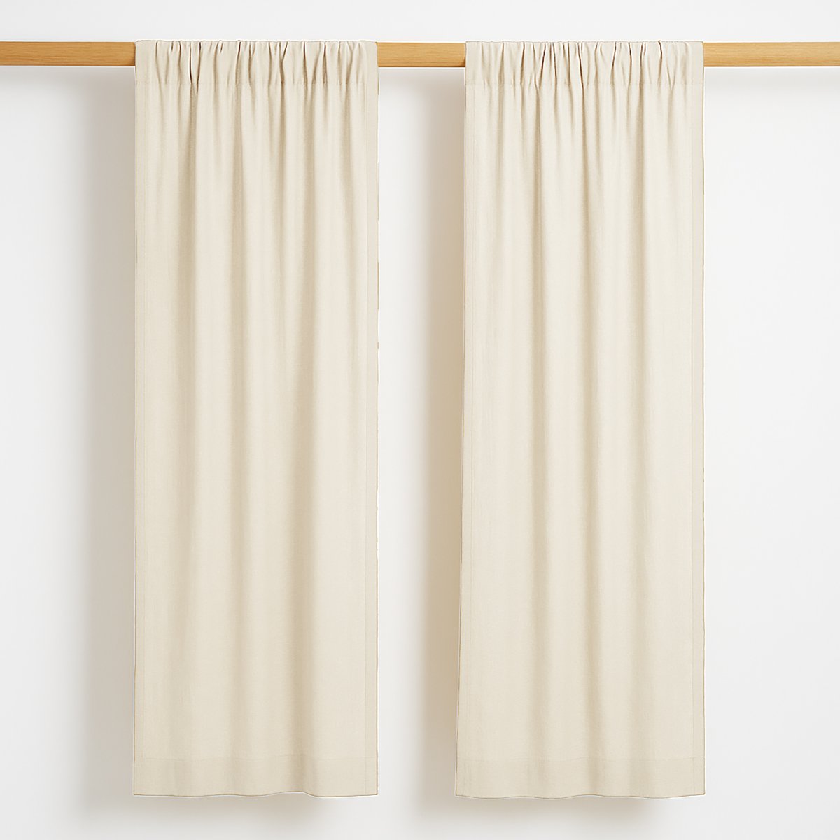 Witte biologische katoenen gaasgordijnen