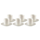 Koffiekopjes 90 ml keramiek goud wit set van 6