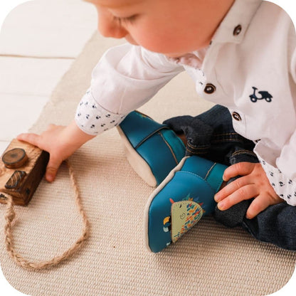 Babyslofjes leer egel 0-6 mnd