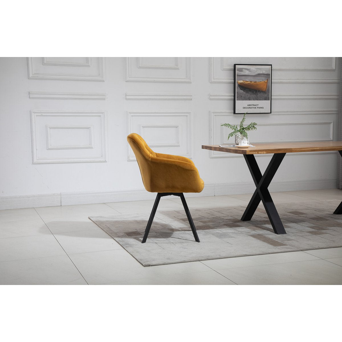 Eetset 160x90 cm massief acacia fluweel
