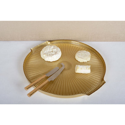 Kaasplank glas goud 30x28x2 cm