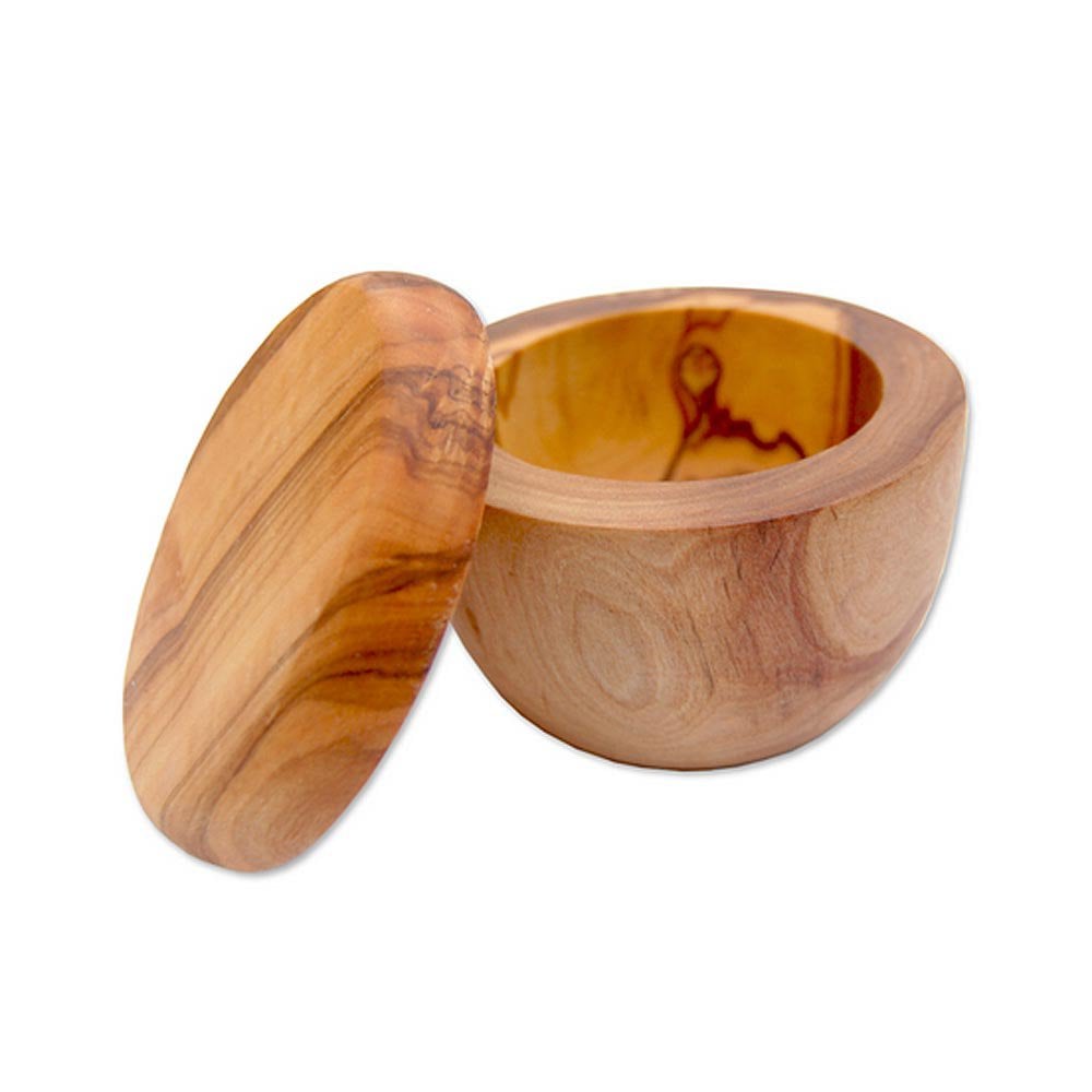 Scheerpot olijfhout 9 cm