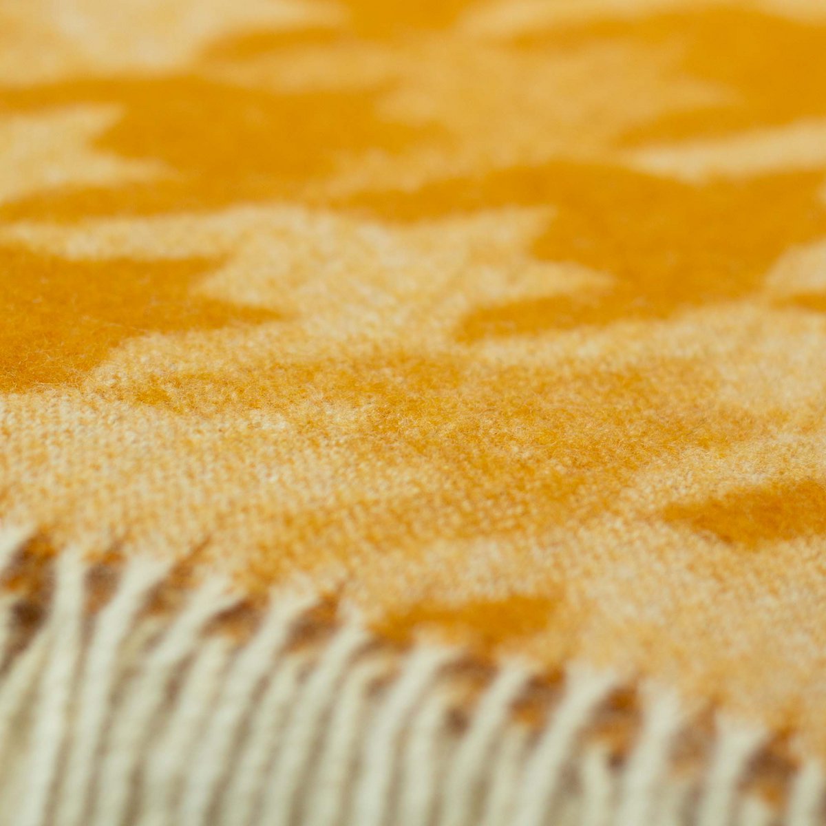 Wool Blanket Lucca Yellow Made of 100% New Zealand Wool