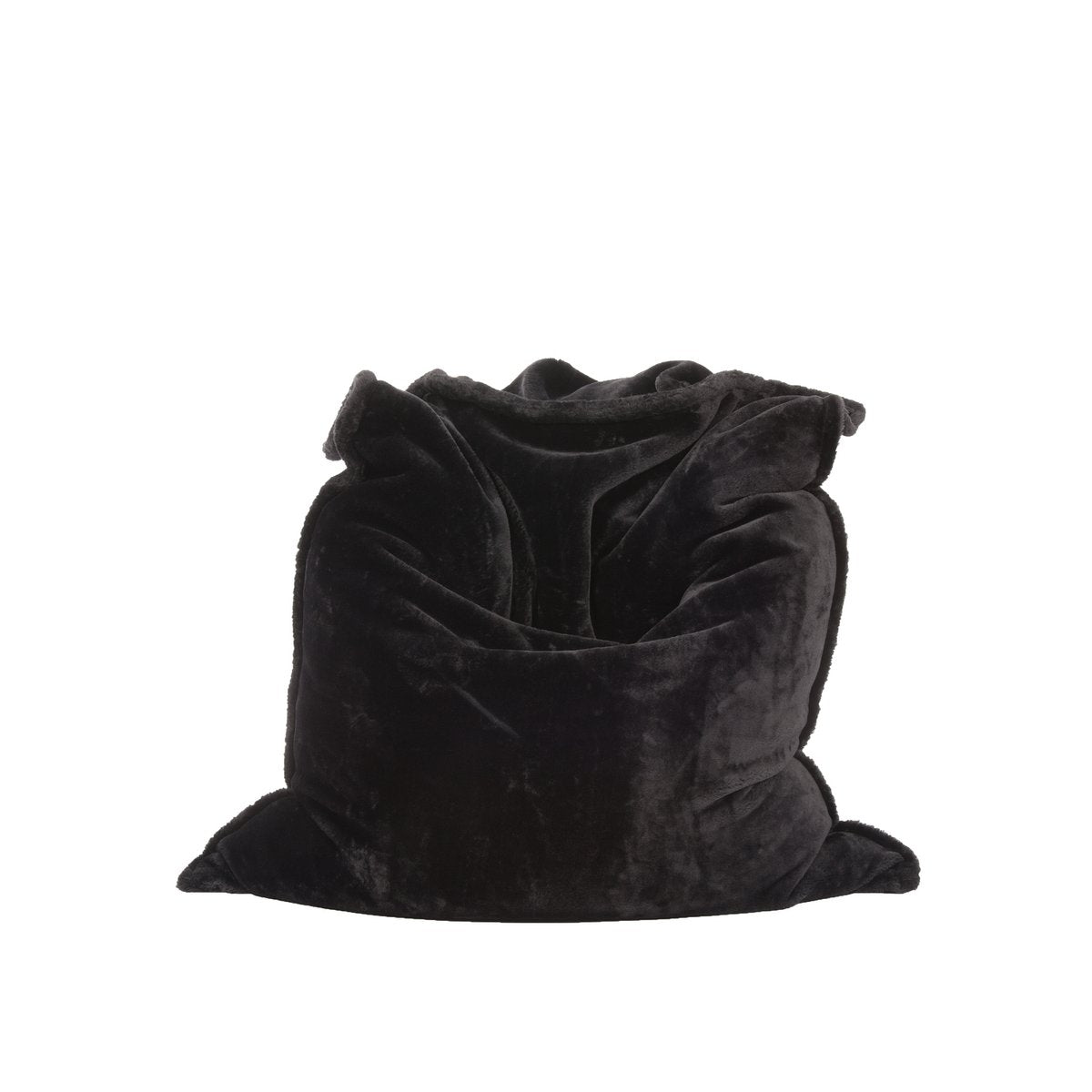 Beanbag Fourrure Zwart Nuit Luxe Imitatiebont Zitzak